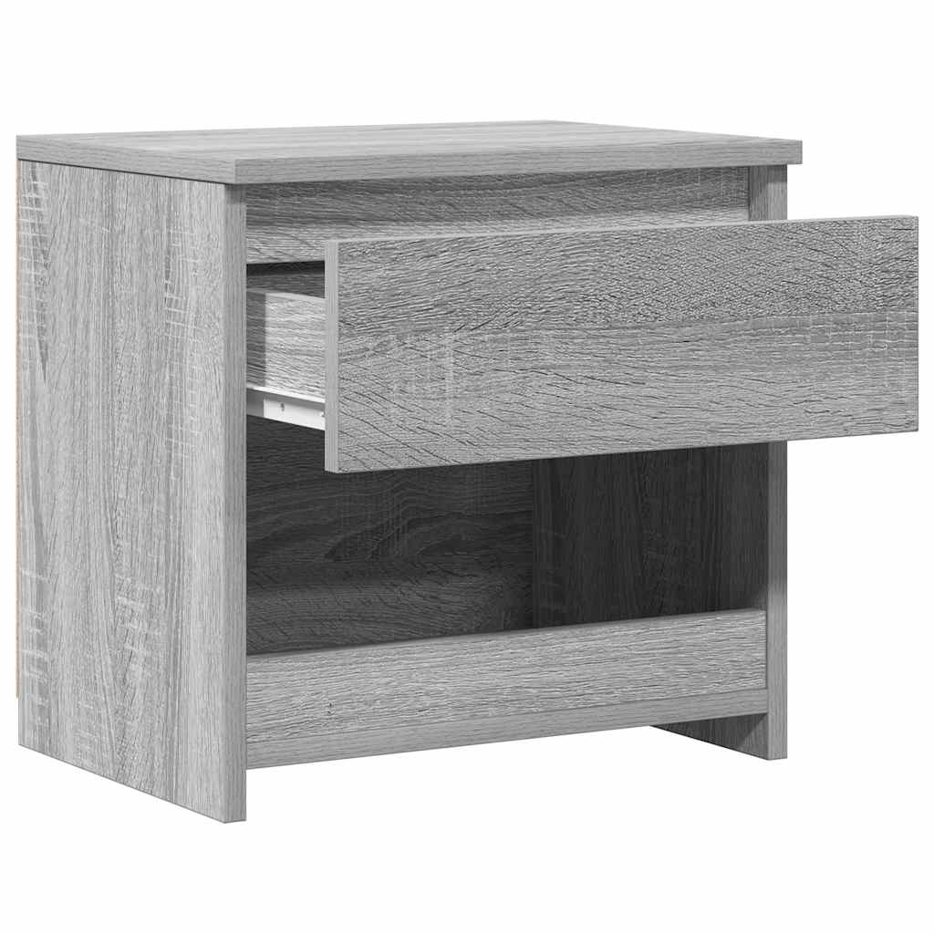 sengeborde 2 stk. 40x30x39 cm konstrueret træ grå sonoma-eg