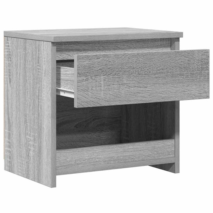 sengeborde 2 stk. 40x30x39 cm konstrueret træ grå sonoma-eg