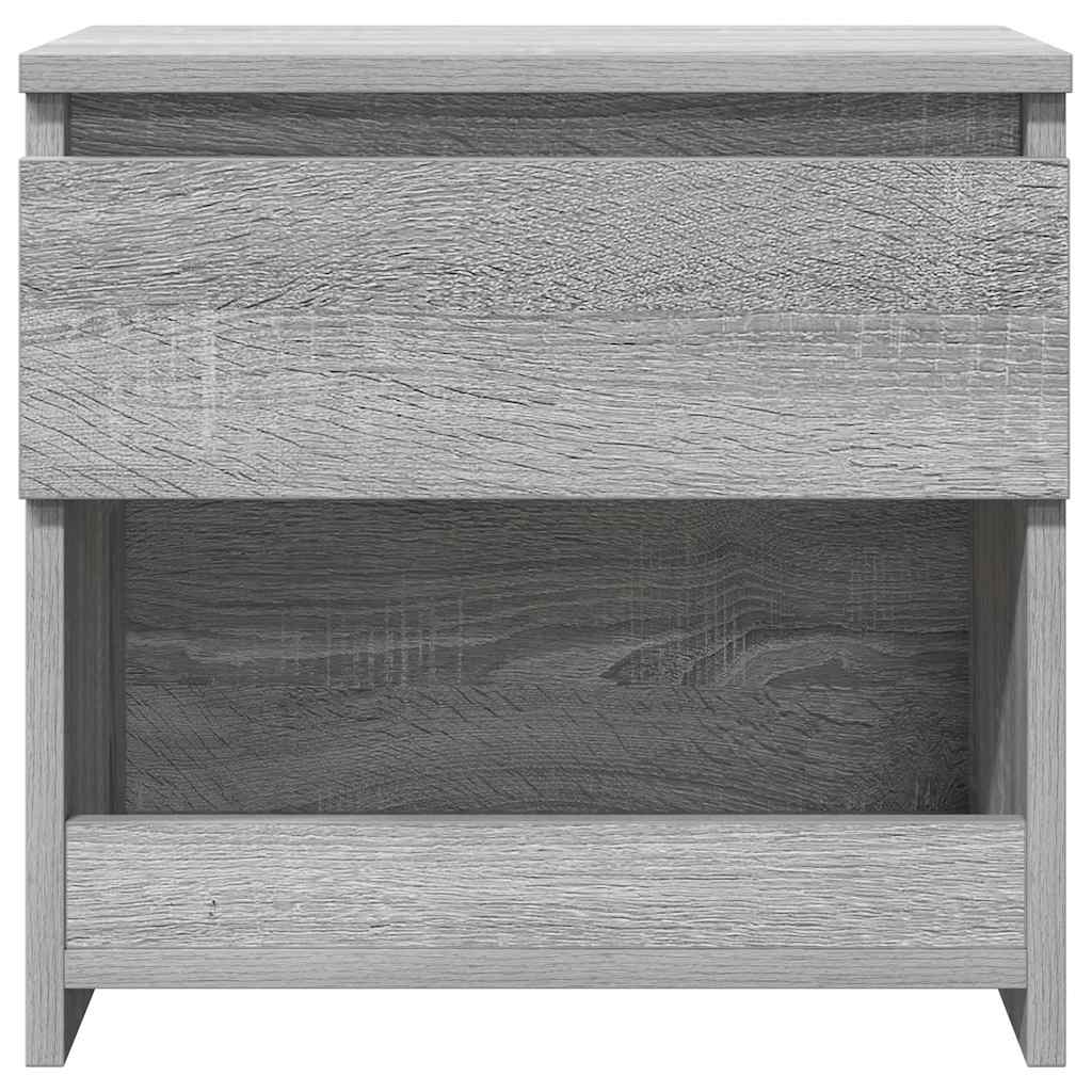 sengeborde 2 stk. 40x30x39 cm konstrueret træ grå sonoma-eg