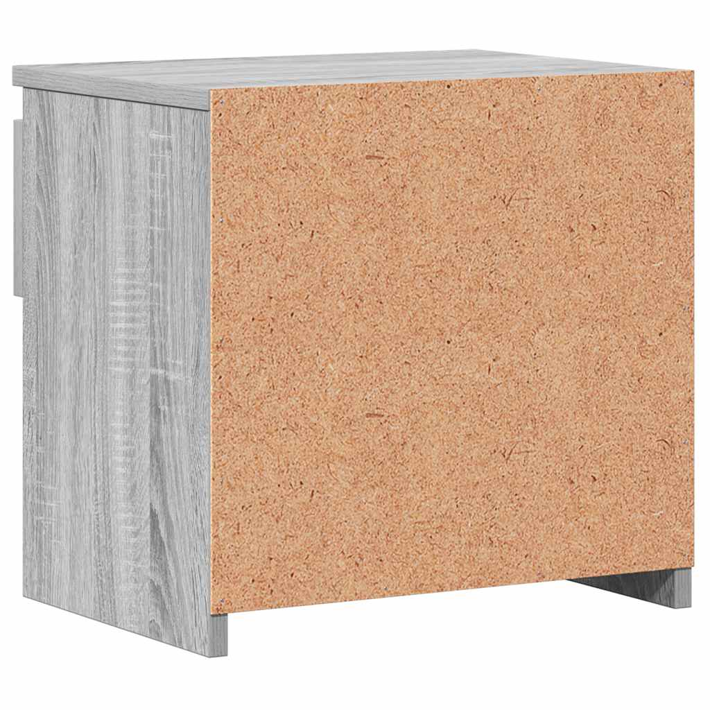 sengeborde 2 stk. 40x30x39 cm konstrueret træ grå sonoma-eg