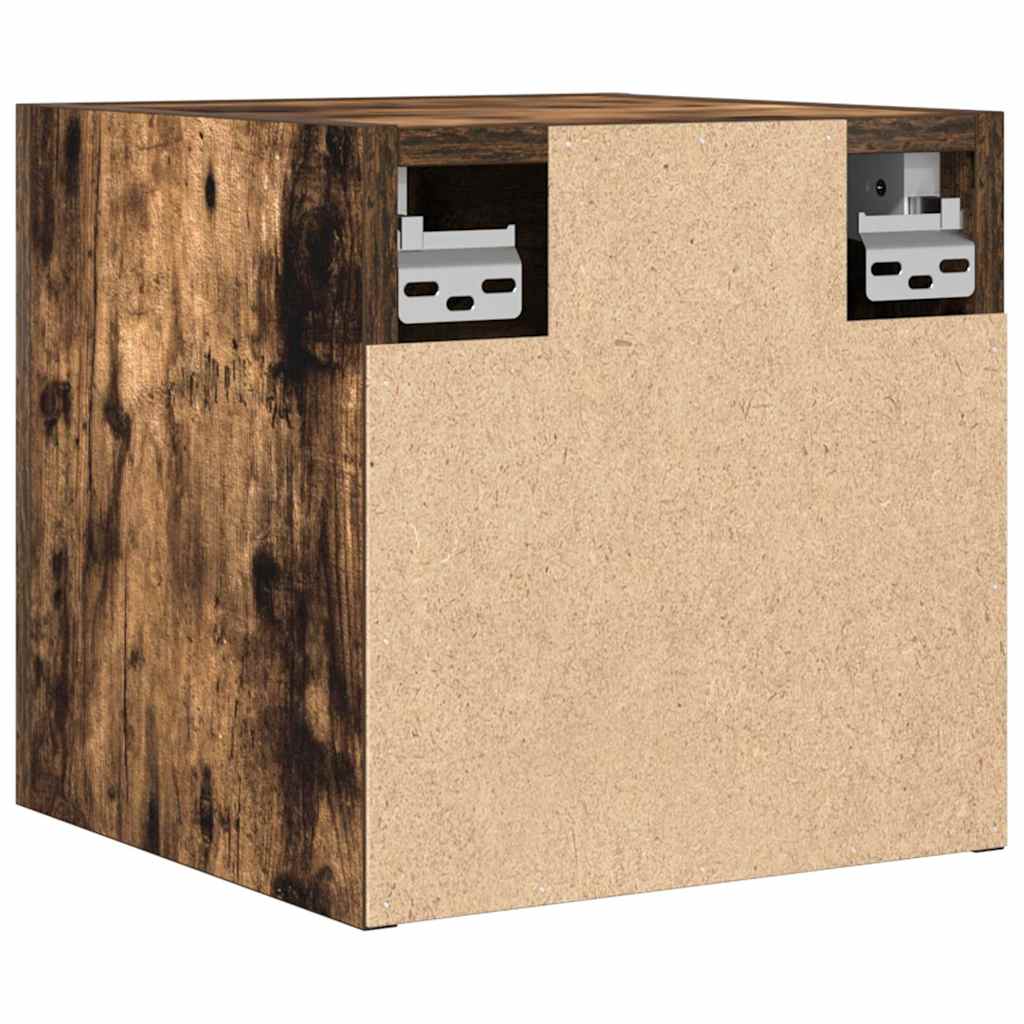 væghængte tv-skabe 2 stk. 30,5x30x30 cm røget egetræsfarve