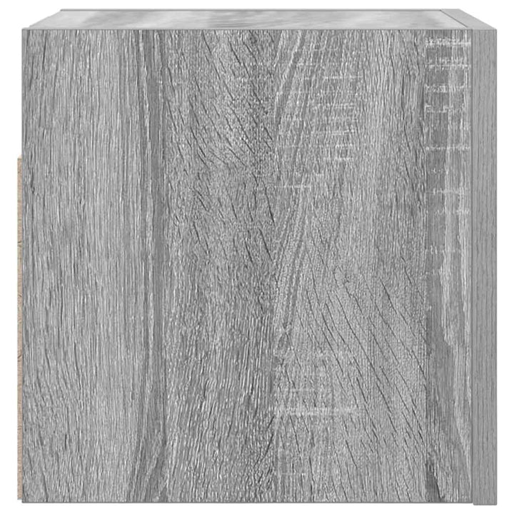 væghængtee tv-skab 2 stk. 30,5x30x30 cm grå og sonoma-eg