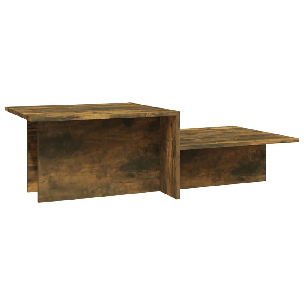 sofabord 111,5x50x33 cm konstrueret træ røget egetræsfarve