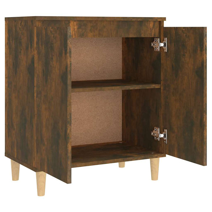 skænk 60x35x70 cm konstrueret træ røget egetræsfarve