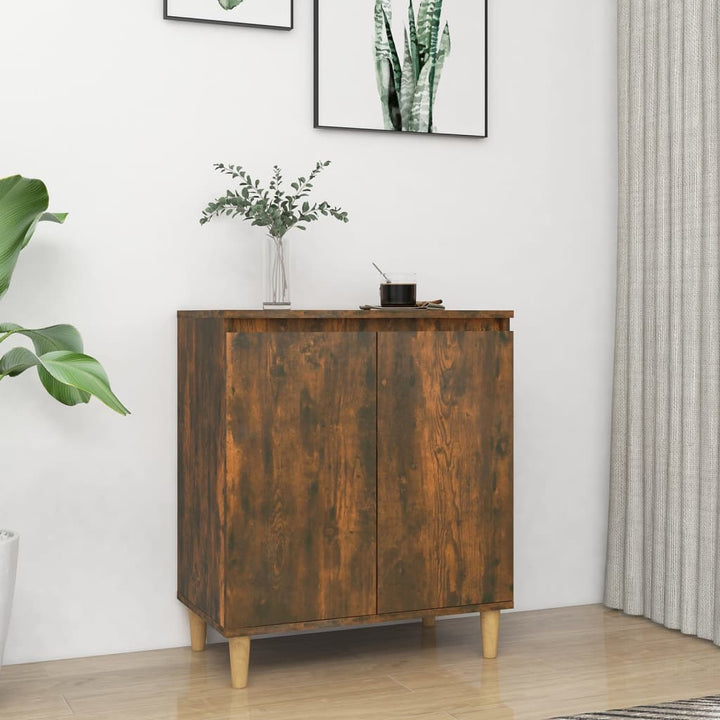 skænk 60x35x70 cm konstrueret træ røget egetræsfarve