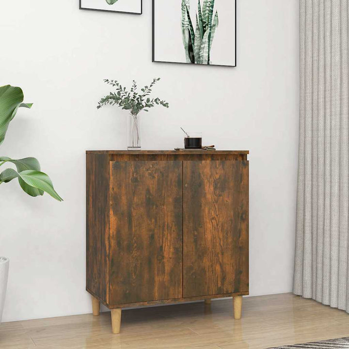 skænk 60x35x70 cm konstrueret træ røget egetræsfarve
