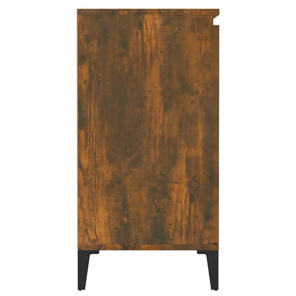 skænk 60x35x70 cm konstrueret træ røget egetræsfarve