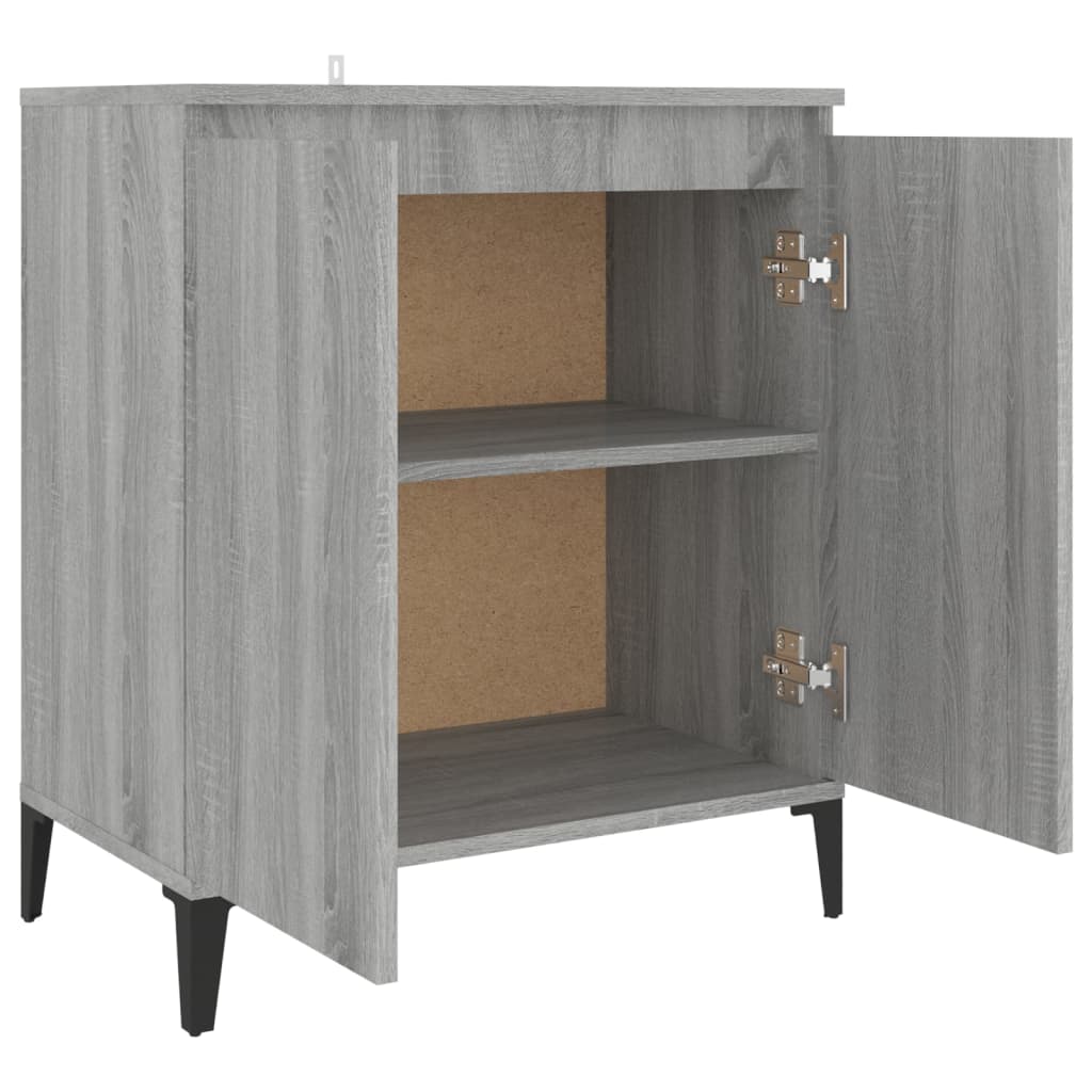 skænk 60x35x70 cm konstrueret træ grå sonoma-eg