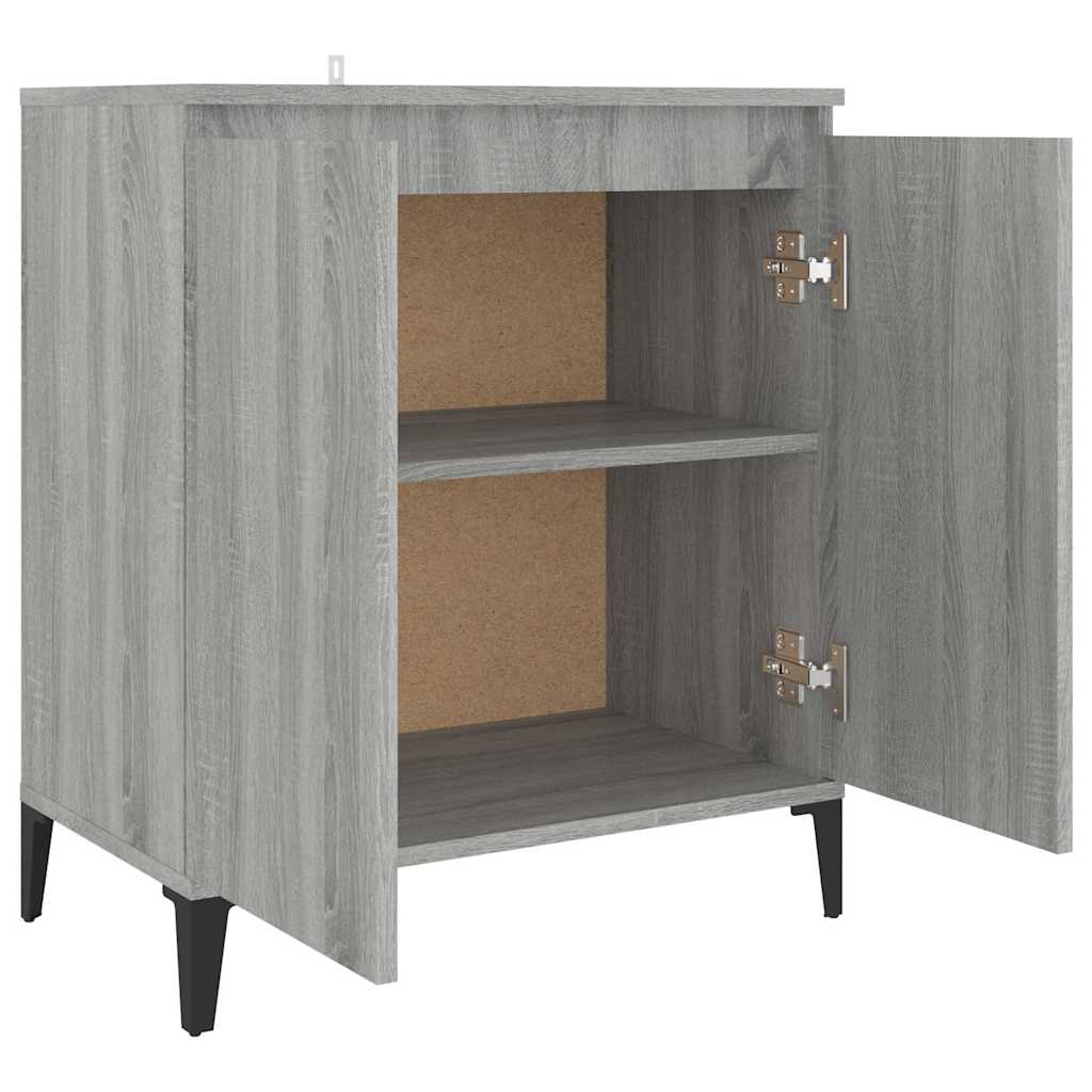 skænk 60x35x70 cm konstrueret træ grå sonoma-eg