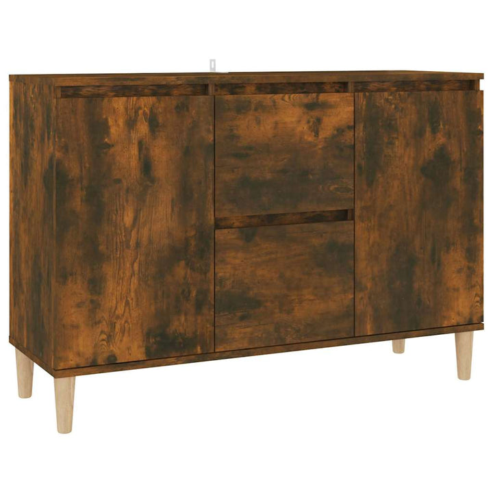 skænk 101x35x70 cm konstrueret træ røget egetræsfarve