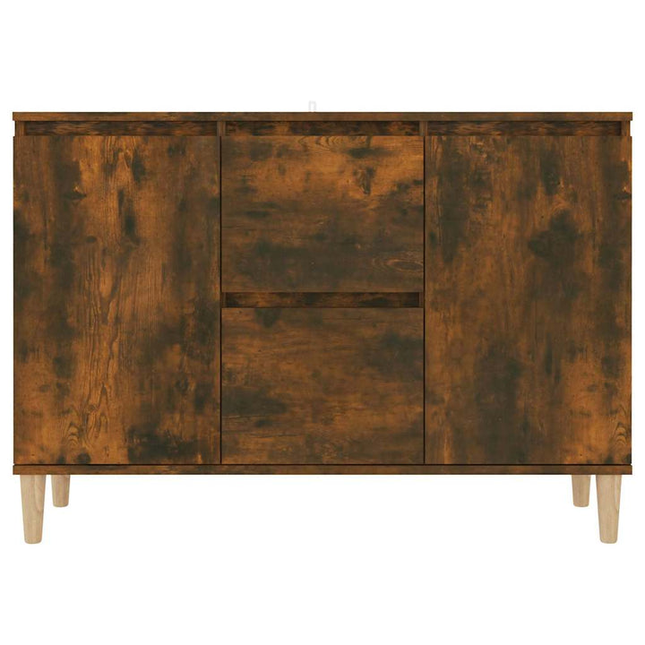 skænk 101x35x70 cm konstrueret træ røget egetræsfarve