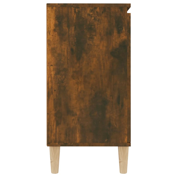 skænk 101x35x70 cm konstrueret træ røget egetræsfarve