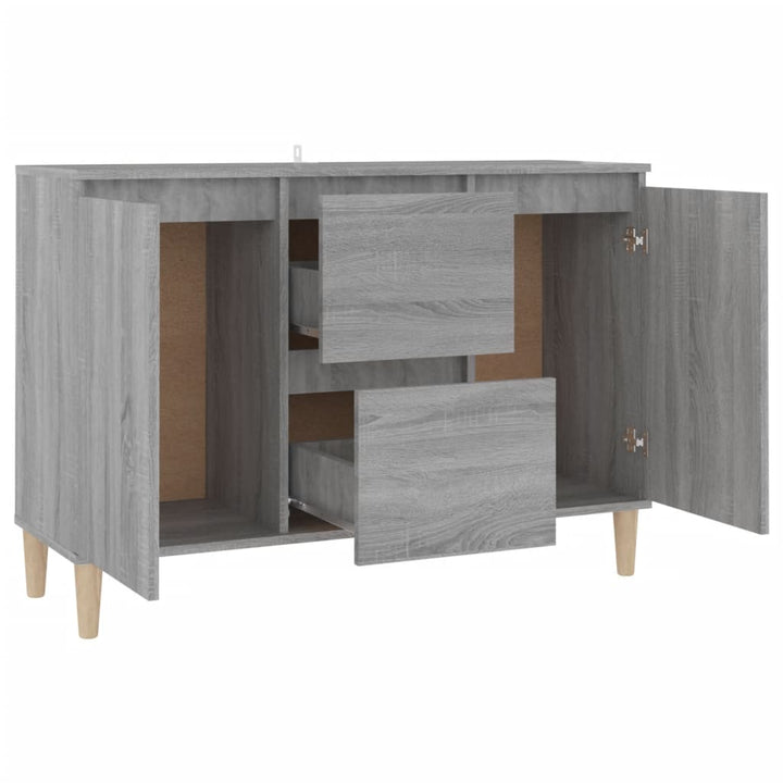 skænk 101x35x70 cm konstrueret træ grå sonoma-eg