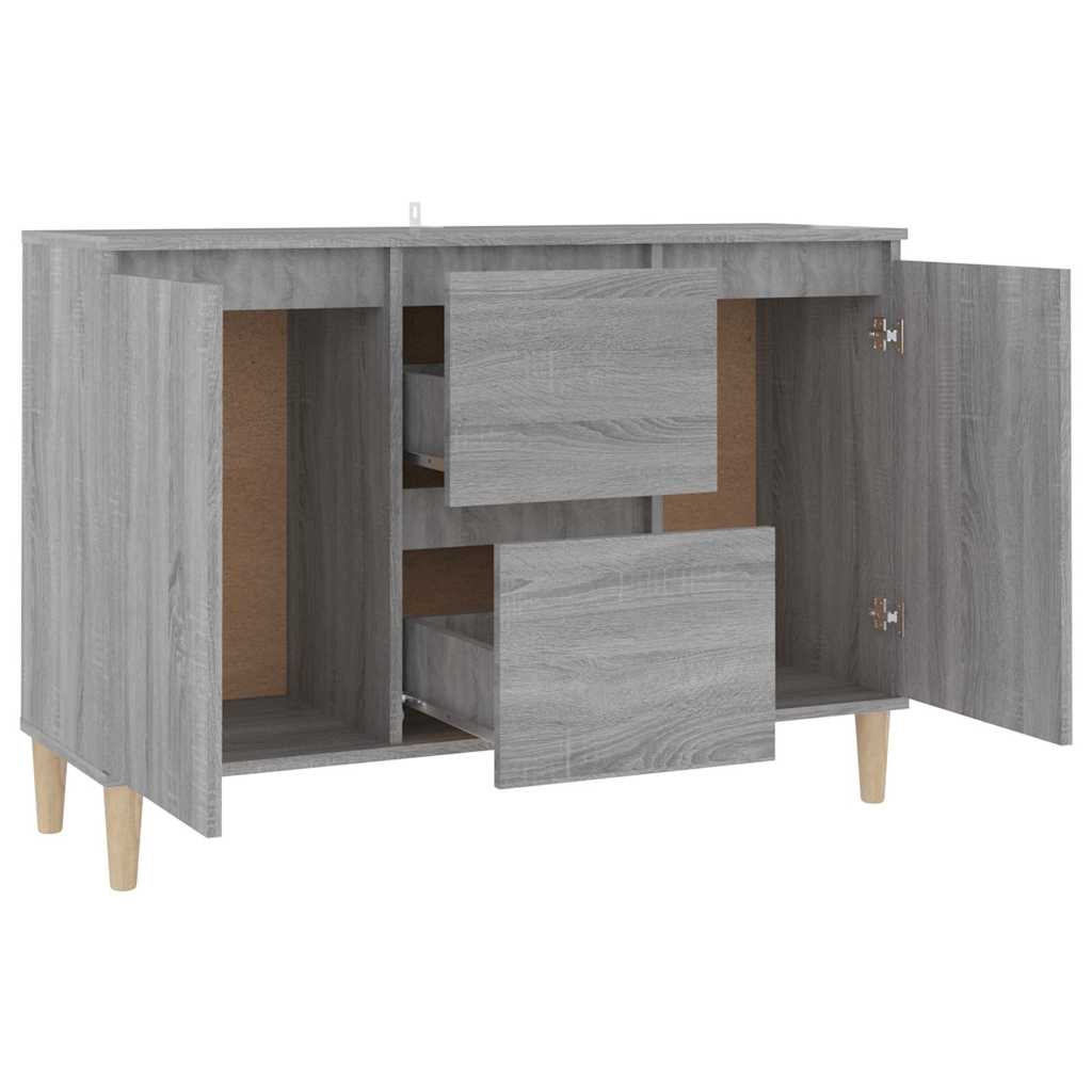skænk 101x35x70 cm konstrueret træ grå sonoma-eg