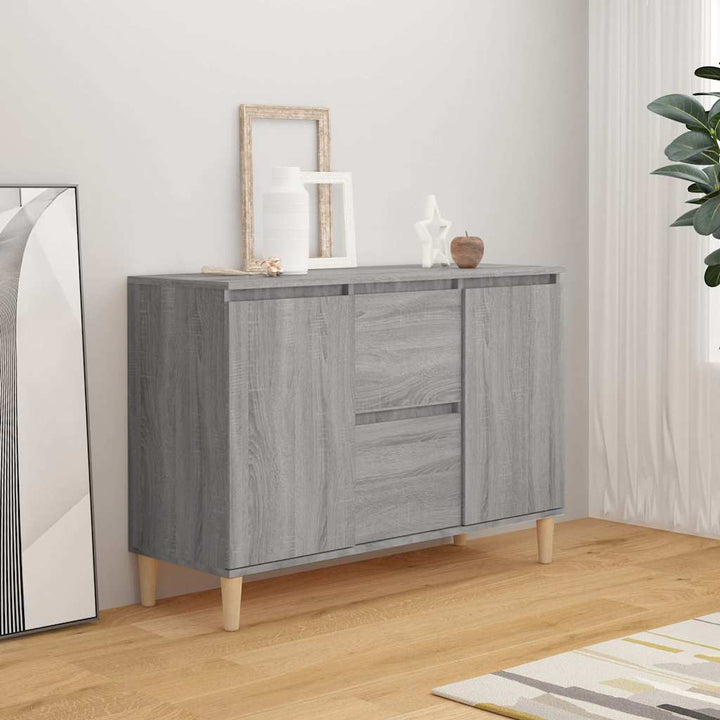 skænk 101x35x70 cm konstrueret træ grå sonoma-eg