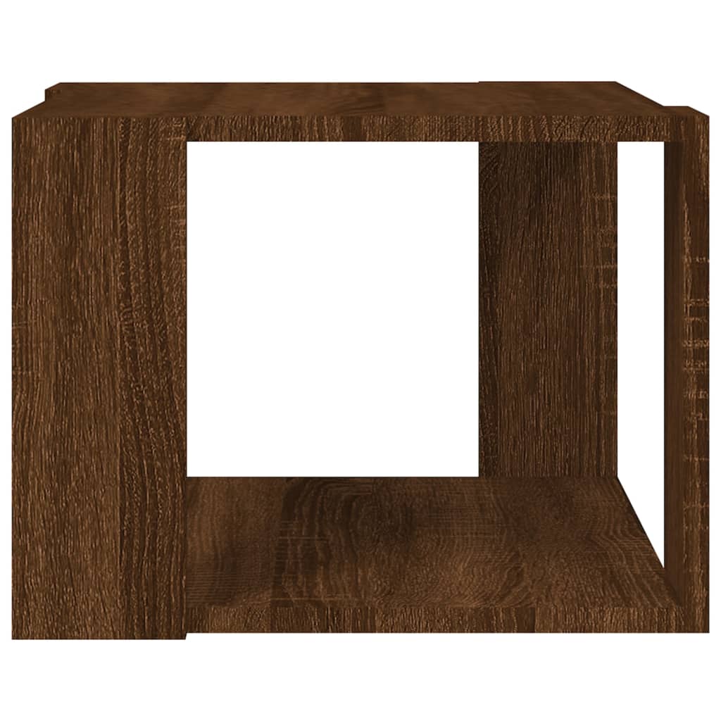 sofabord 40x40x30 cm konstrueret træ brun egetræsfarve