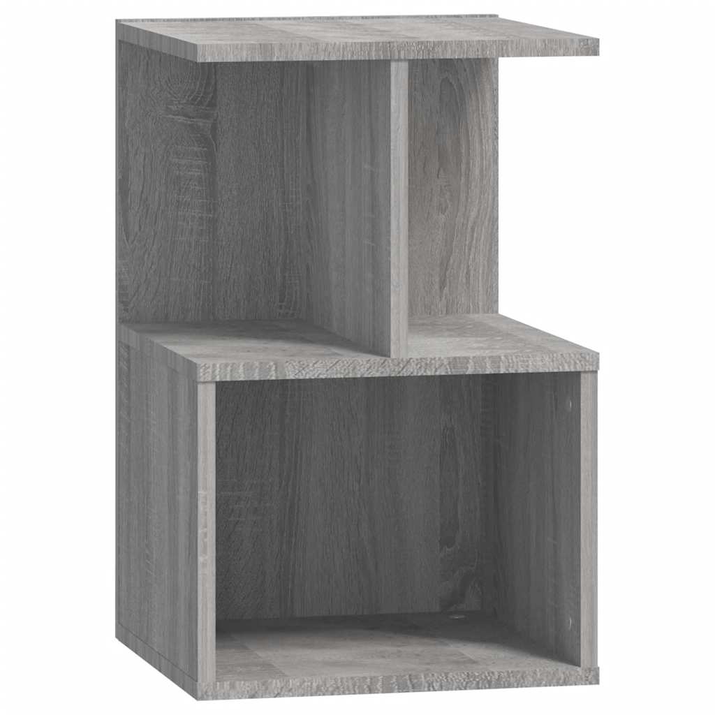 sengeborde 2 stk. 35x35x55 cm konstrueret træ grå sonoma-eg