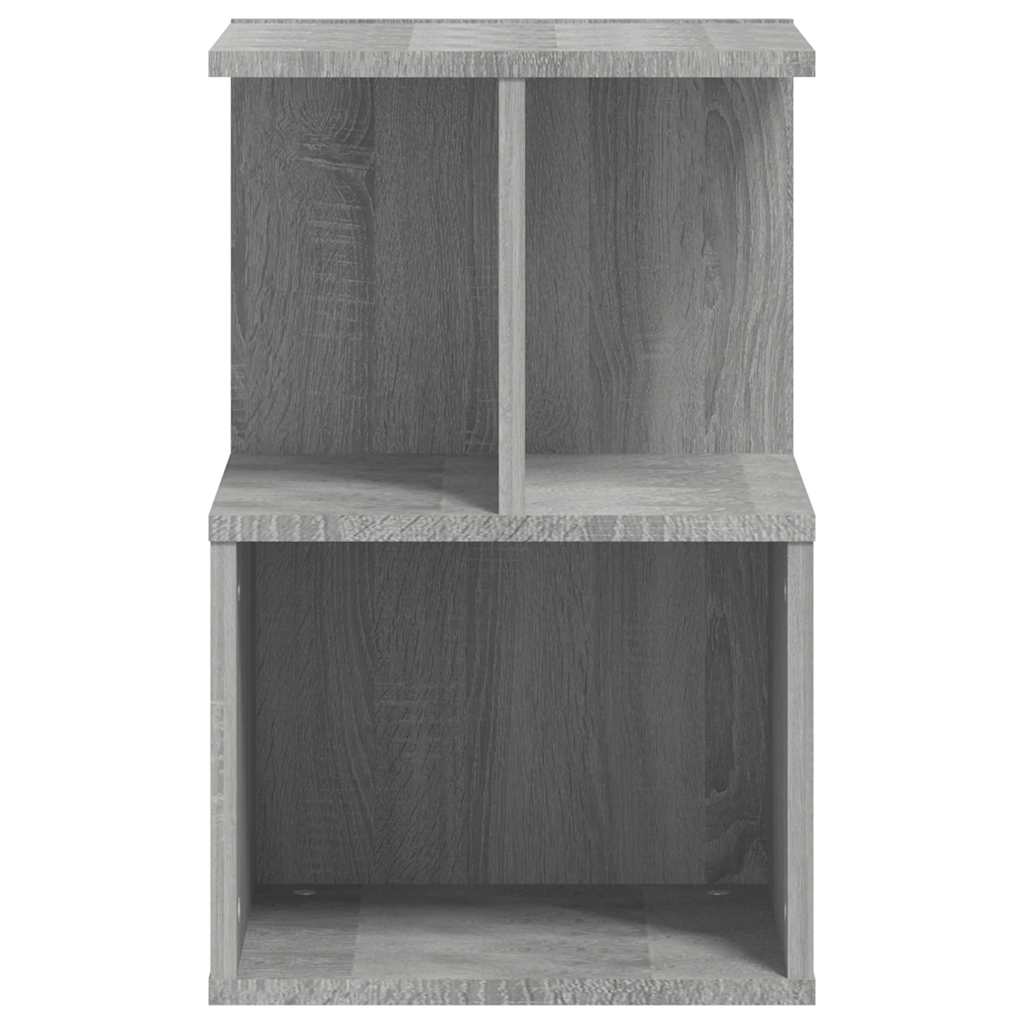sengeborde 2 stk. 35x35x55 cm konstrueret træ grå sonoma-eg