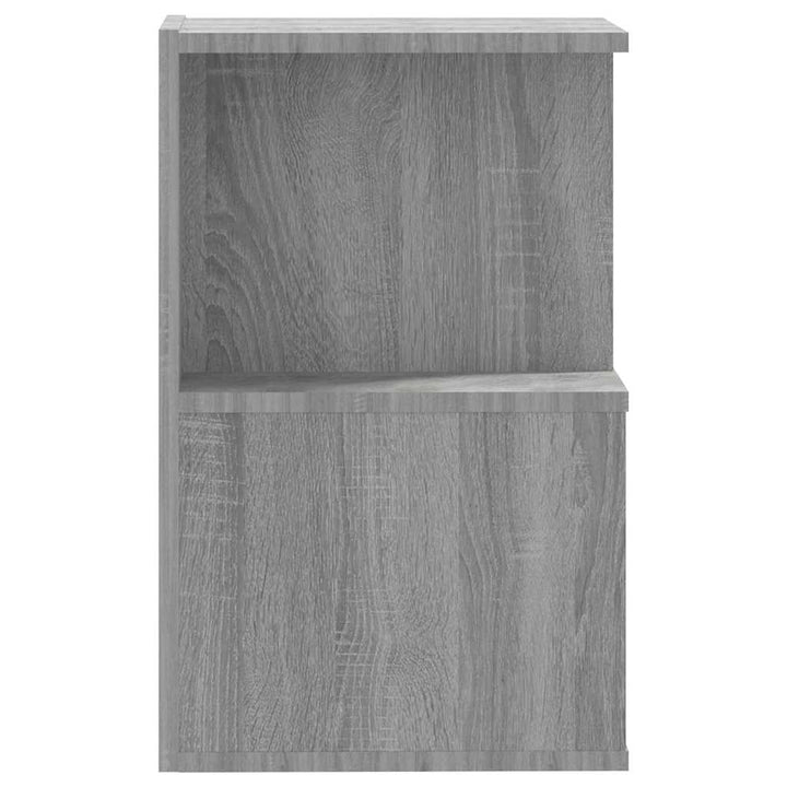 sengeborde 2 stk. 35x35x55 cm konstrueret træ grå sonoma-eg