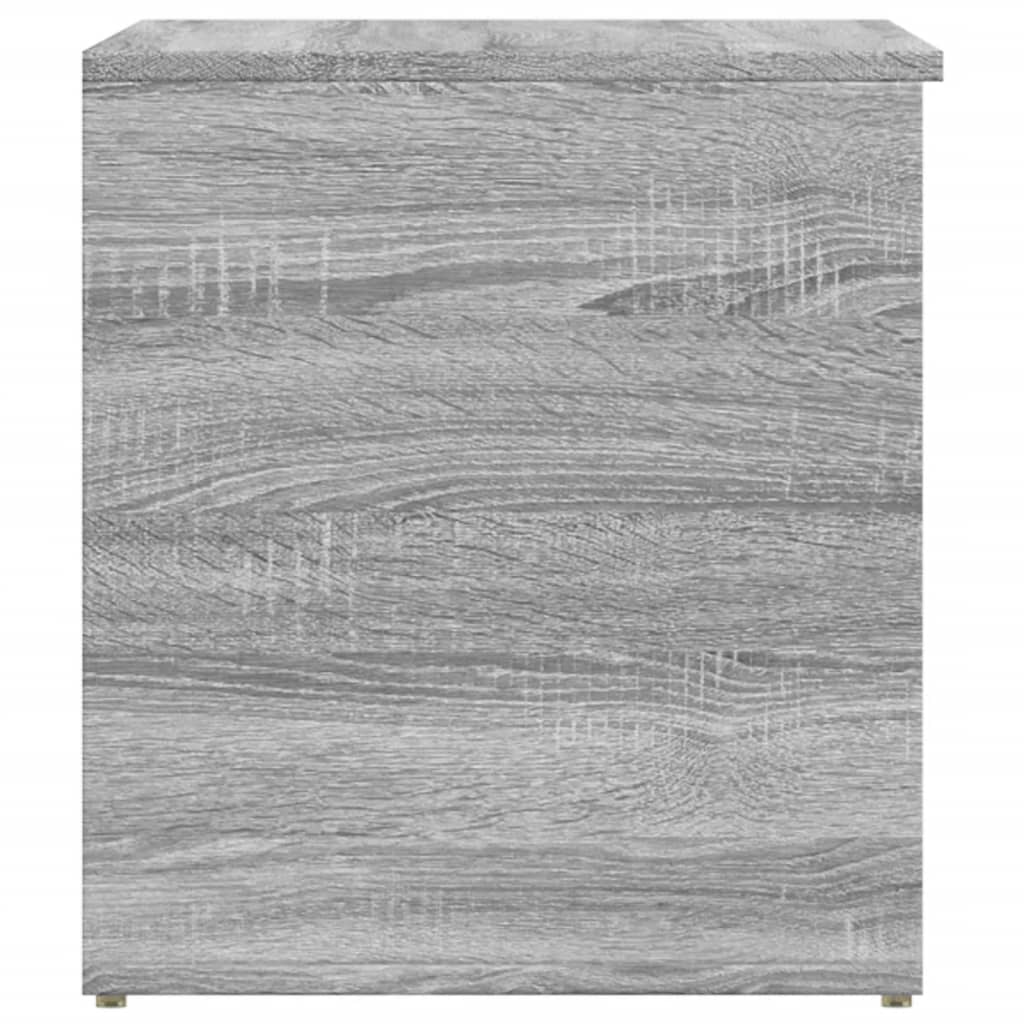 opbevaringskasse 84x42x46 cm konstrueret træ grå sonoma-eg