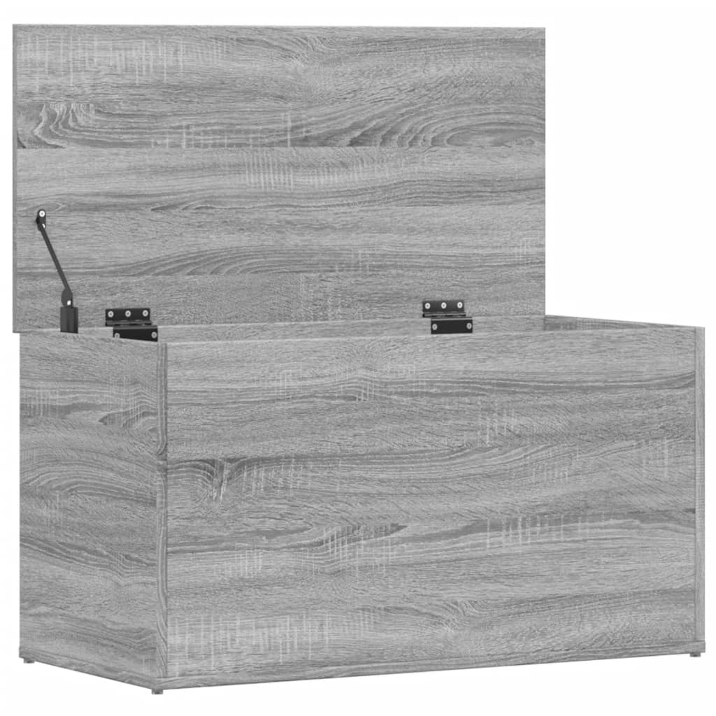 opbevaringskasse 84x42x46 cm konstrueret træ grå sonoma-eg