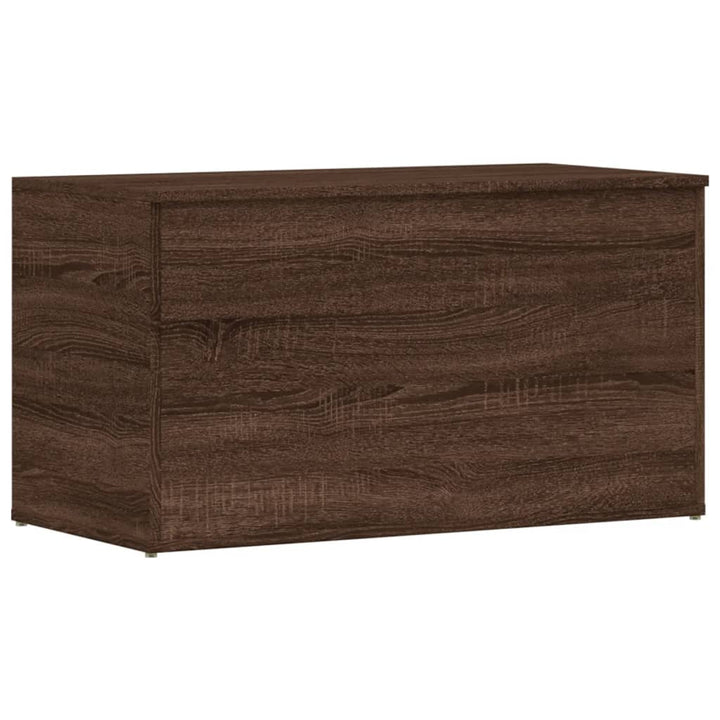 opbevaringskiste 84x42x46 cm konstrueret træ brun egetræsfarve