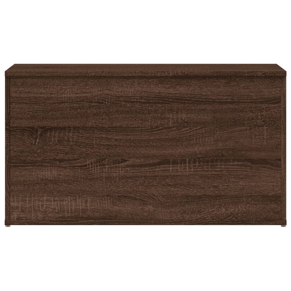 opbevaringskiste 84x42x46 cm konstrueret træ brun egetræsfarve