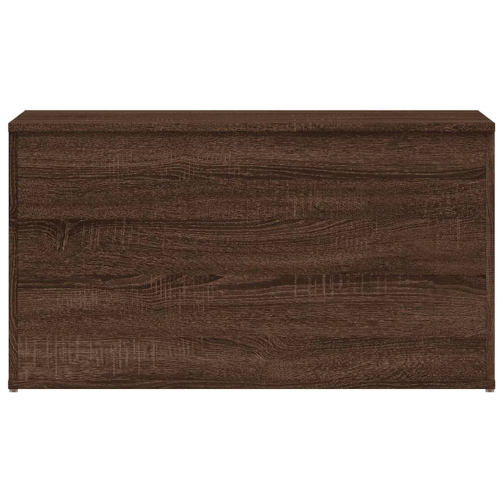 opbevaringskiste 84x42x46 cm konstrueret træ brun egetræsfarve