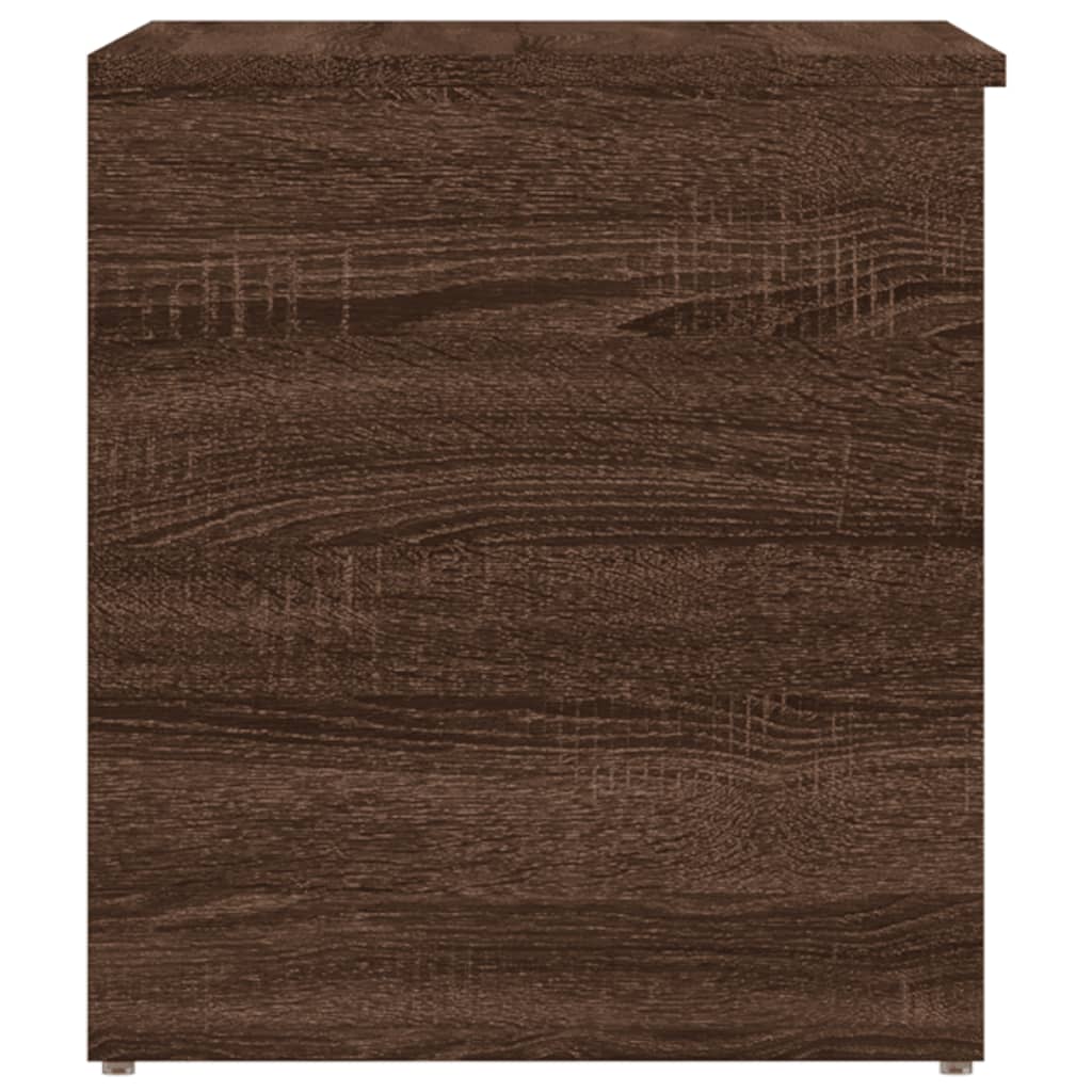 opbevaringskiste 84x42x46 cm konstrueret træ brun egetræsfarve