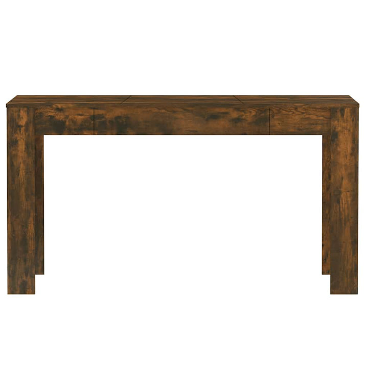 spisebord 140x74,5x76 cm konstrueret træ røget egetræsfarve