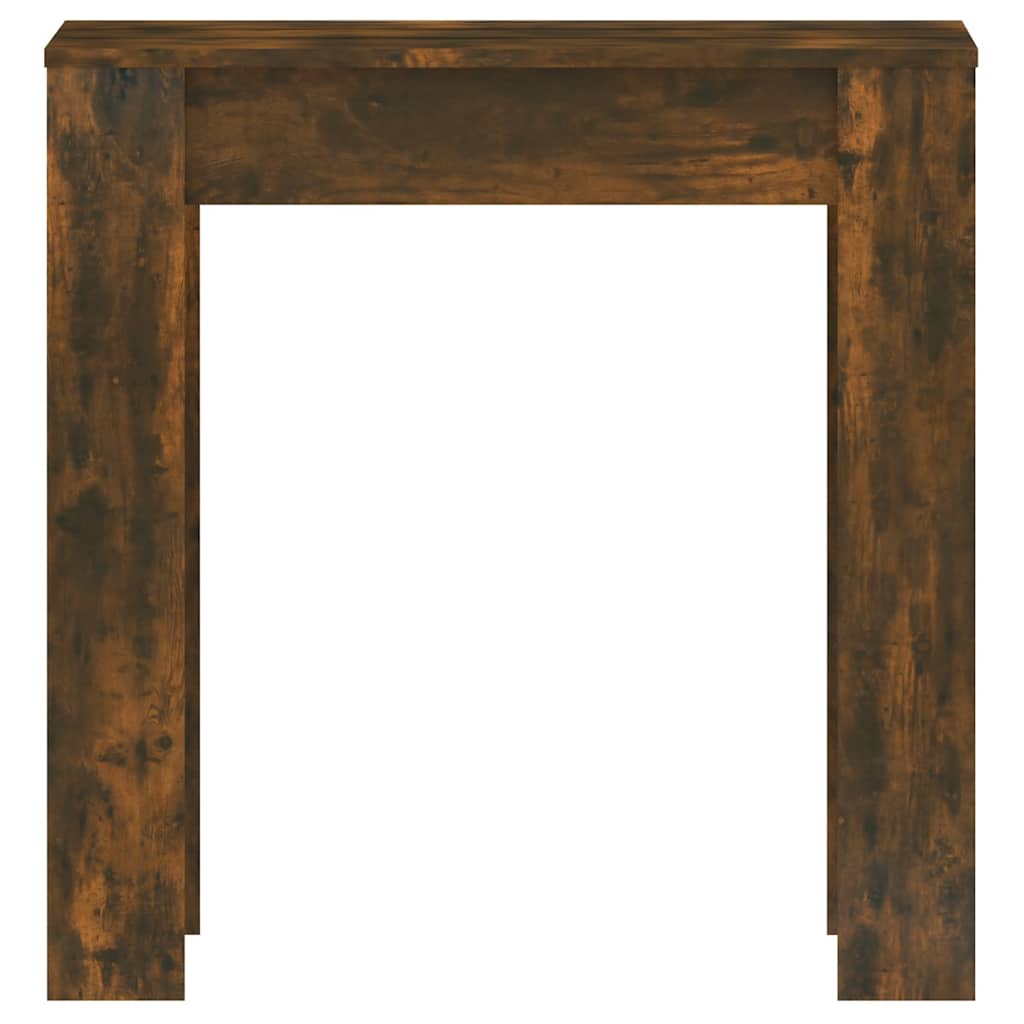 spisebord 140x74,5x76 cm konstrueret træ røget egetræsfarve