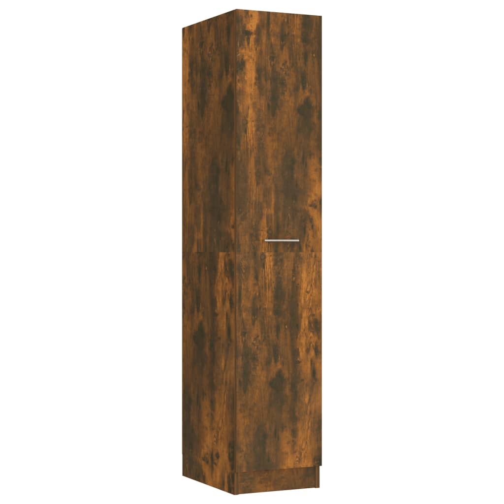 udtræksskab 30x42,5x150 cm konstrueret træ røget egetræsfarve