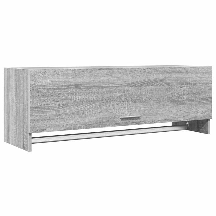 garderobeskab 100x32,5x35 cm konstrueret træ grå sonoma-eg
