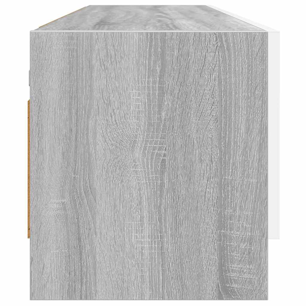 garderobeskab 100x32,5x35 cm konstrueret træ grå sonoma-eg
