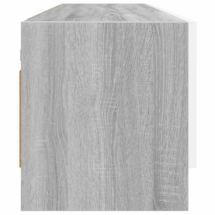 garderobeskab 100x32,5x35 cm konstrueret træ grå sonoma-eg