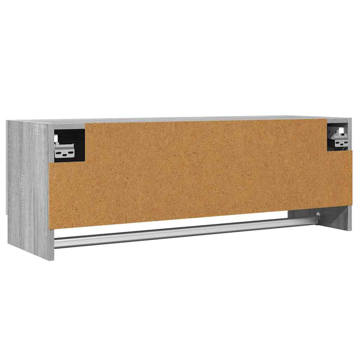 garderobeskab 100x32,5x35 cm konstrueret træ grå sonoma-eg