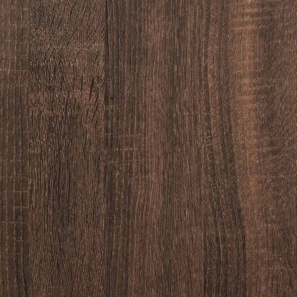 garderobeskab 100x32,5x35 cm konstrueret træ brun egetræsfarve