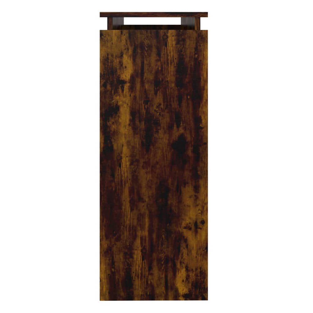 konsolbord 102x30x80 cm konstrueret træ røget egetræsfarve
