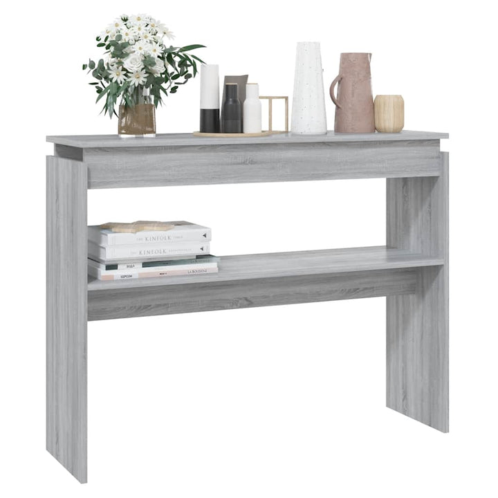 sofabord 102x30x80 cm konstrueret træ grå sonoma-eg