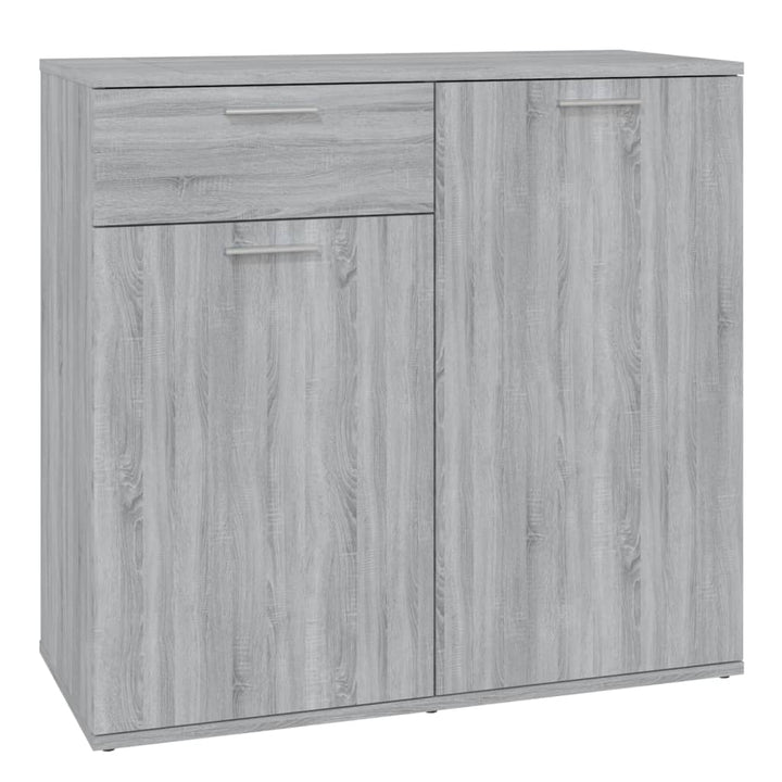 skænk 80x36x75 cm konstrueret træ grå sonoma-eg