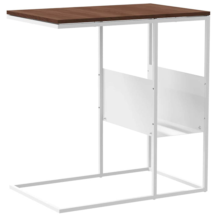 sidebord 55x36x59,5 cm konstrueret træ hvid