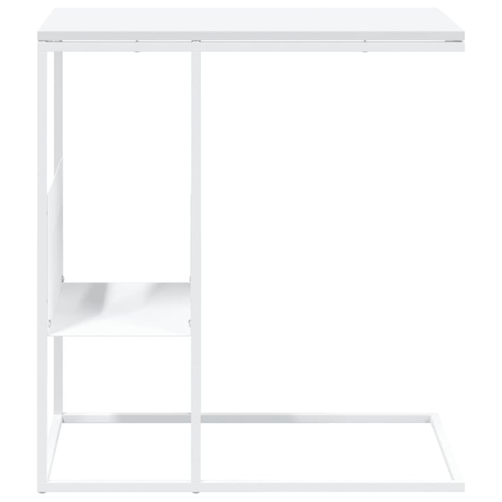 sidebord 55x36x59,5 cm konstrueret træ hvid