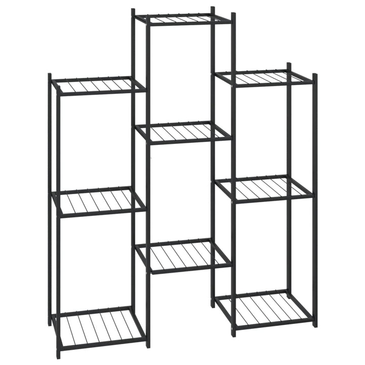 blomsterstativ 85x25x100 cm jern sort
