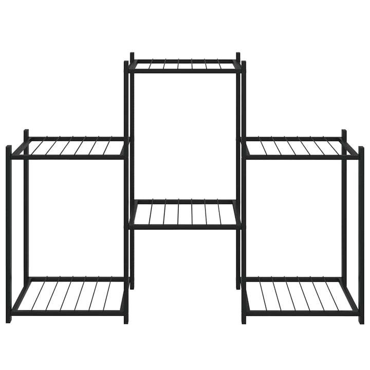 blomsterstativ 83x25x60 cm jern sort