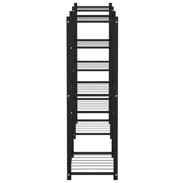 blomsterstativ 83x25x80 cm jern sort