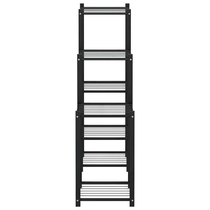 blomsterstativ 83x25x80 cm jern sort