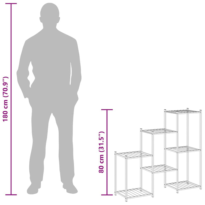 blomsterstativ 83x25x80 cm jern sort