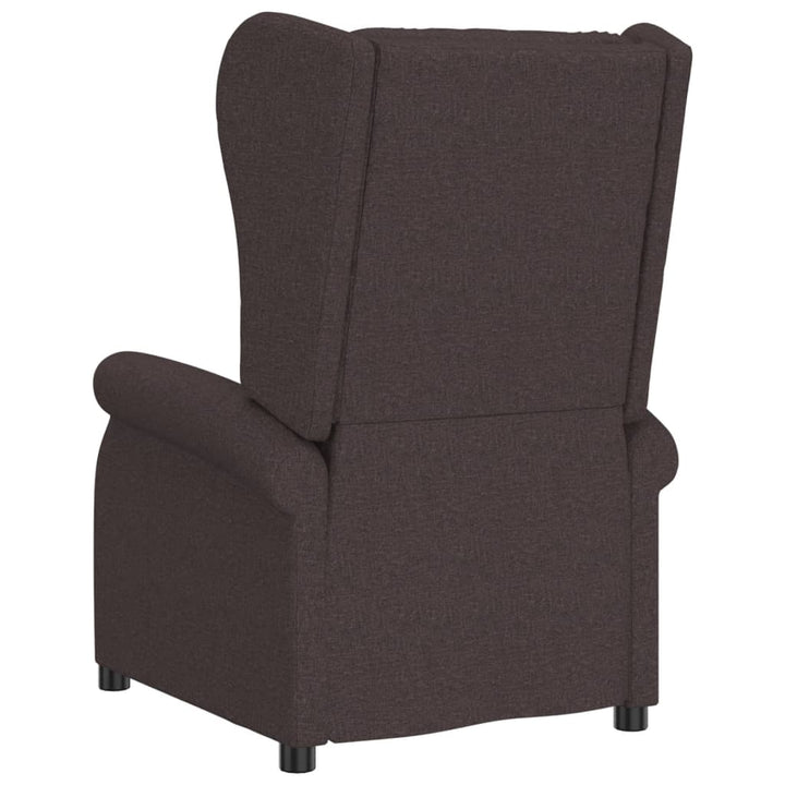 eldrevet lænestol med vingeryglæn stof brun