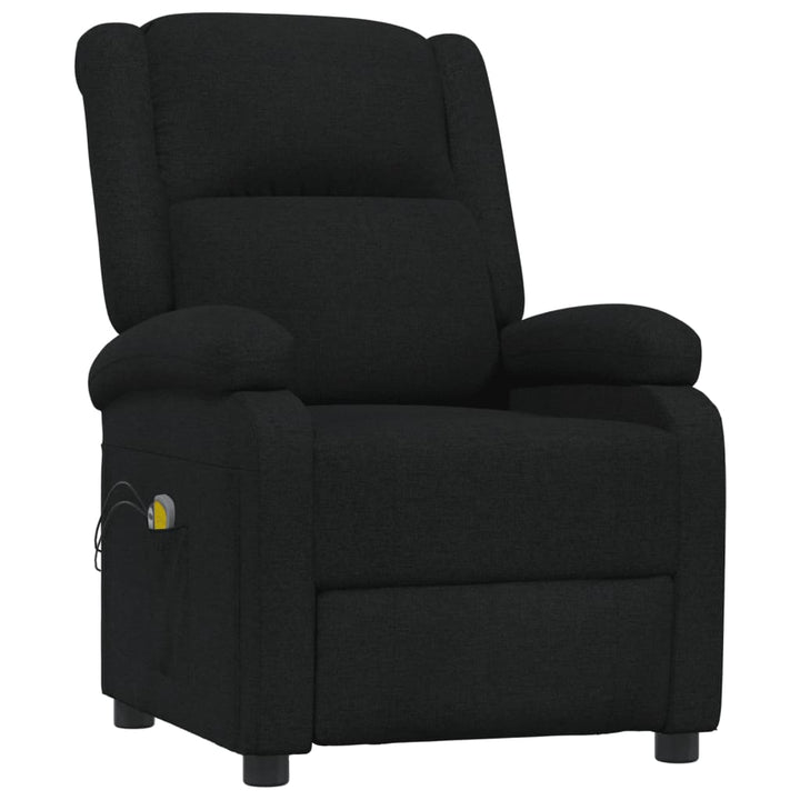 eldrevet massagestol stof sort