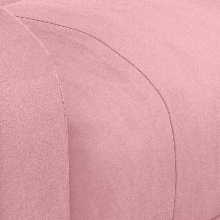 eldrevet lænestol velour lyserød